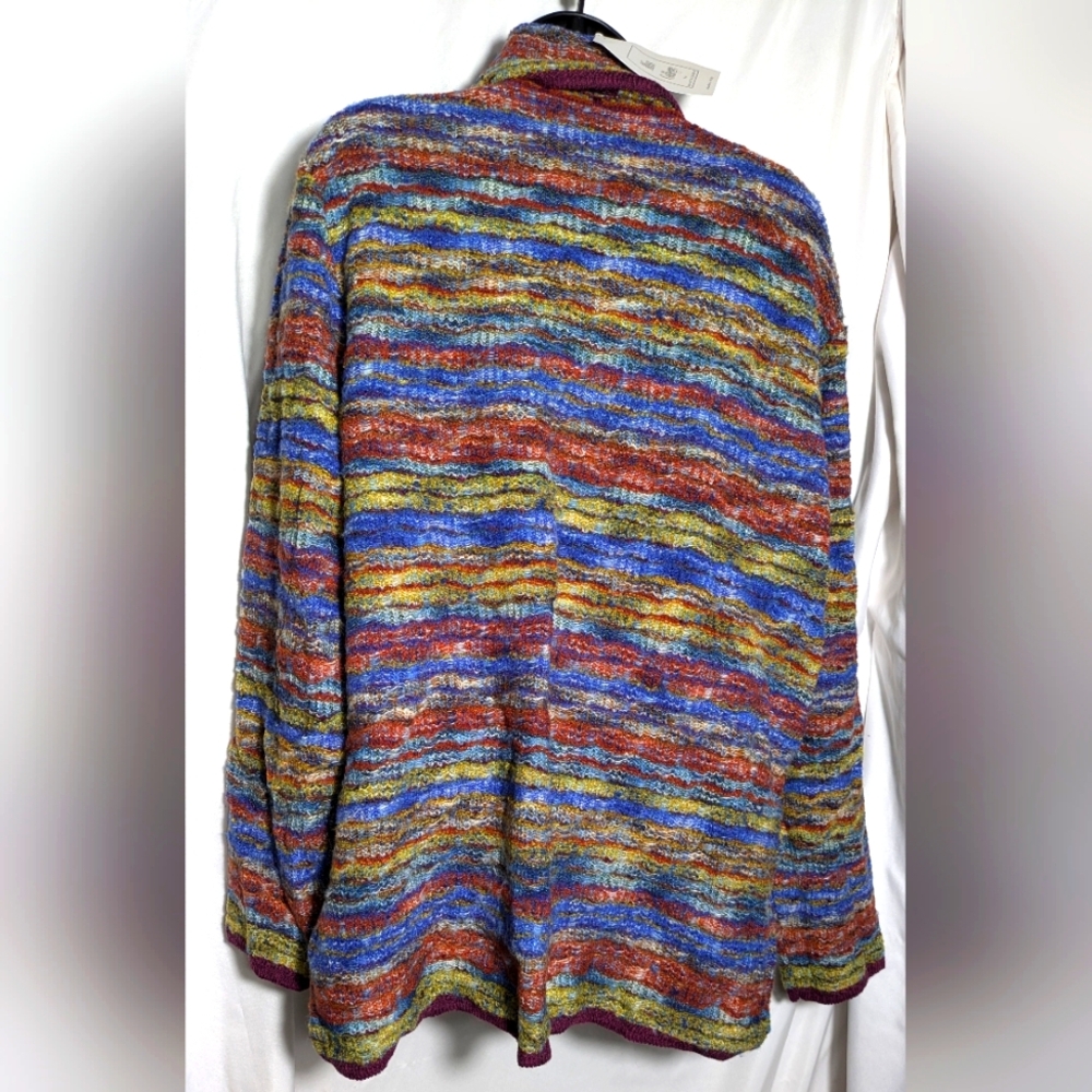 Women's Miss College Multi-color Soft Wool Blend Turtleneck Sweater | Size XL - Picture 4 of 10